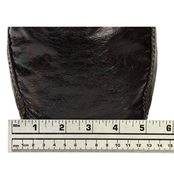 FOSSIL LONG LIVE VINTAGE BLACK LEATHER HATHAWAY HOBO SHOULDER BAG - Picture 13 of 15